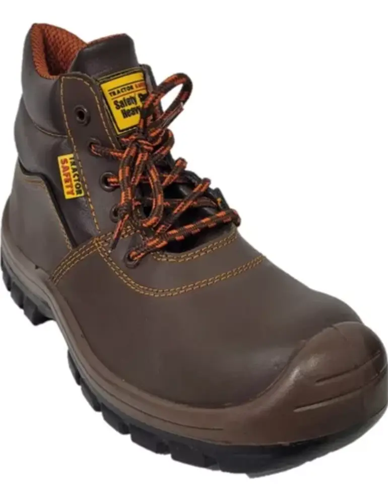 BOTA DE SEGURIDAD SOLDADOR PIEL MARRÓN DIELECTRICA TRACTOR SAFTY (LÍNEA GOLD)