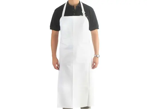 DELANTAL DE PVC BLANCO 380 MICRAS