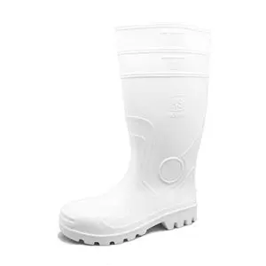 BOTA DE PVC BLANCA CON PUNTA TRACTOR SAFETY