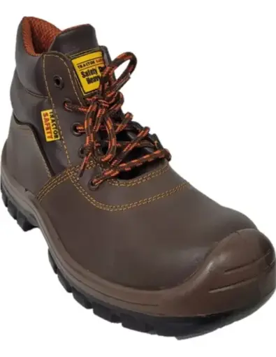 BOTA DE SEGURIDAD SOLDADOR PIEL MARRÓN DIELECTRICA TRACTOR SAFTY (LÍNEA GOLD)