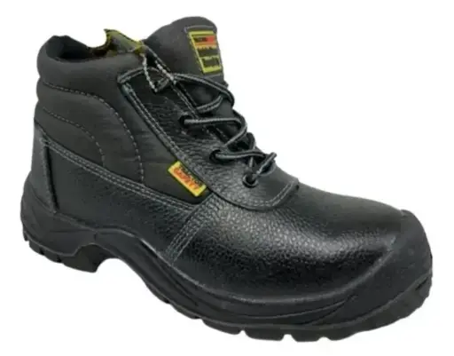 BOTA DE SEGURIDAD PIEL NEGRA TRACTOR SAFETY